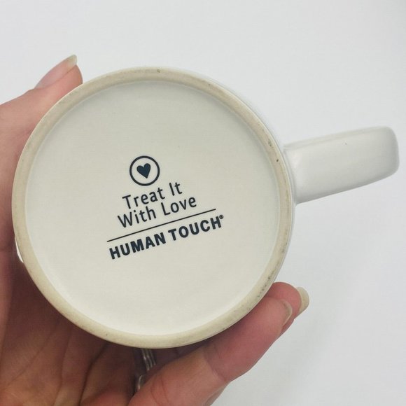 Human Touch Ceramic Mug, Treat it with Love, White with Stick Figure Graphic - Picture 8 of 8